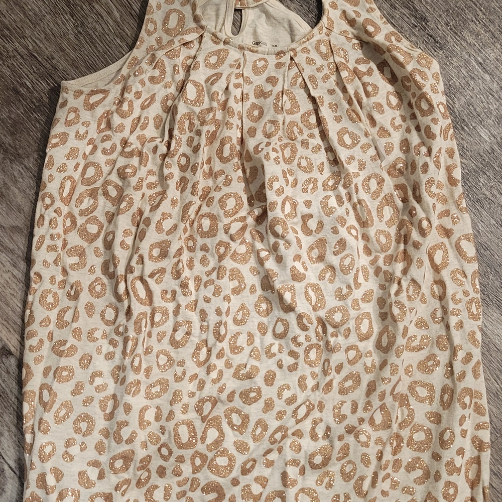 GAP Kids Cream and Gold Sleeveless Top